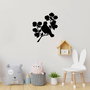 Wallity Rose And Bird - 439 Decoración de Pared en Metal Negro